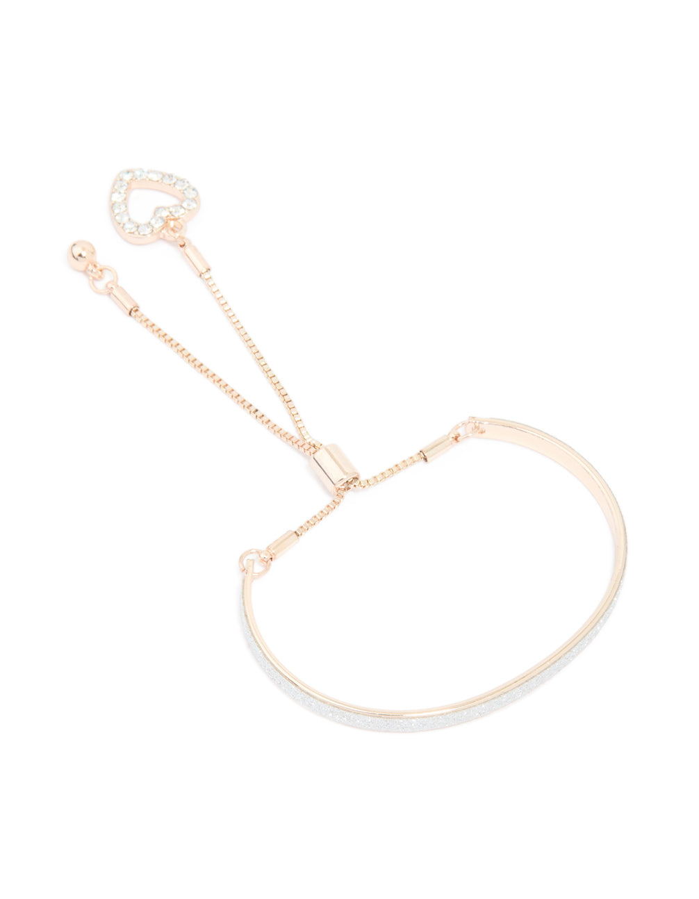 Rose Gold Glitter Toggle Bangle