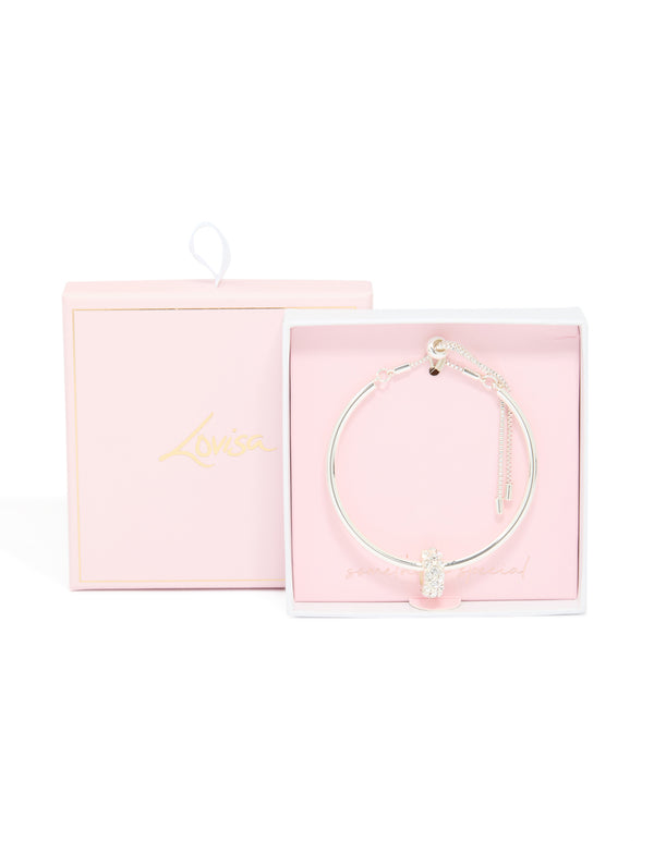 Silver Rondell Toggle Bangle