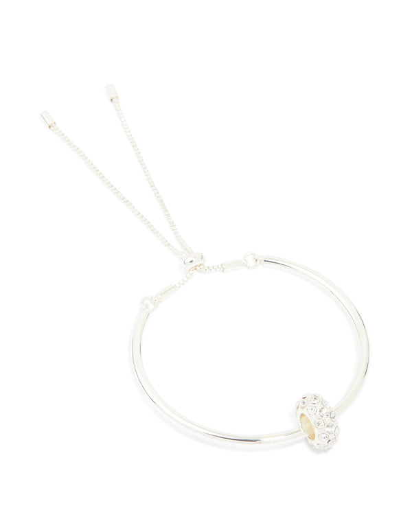 Silver Rondell Toggle Bangle