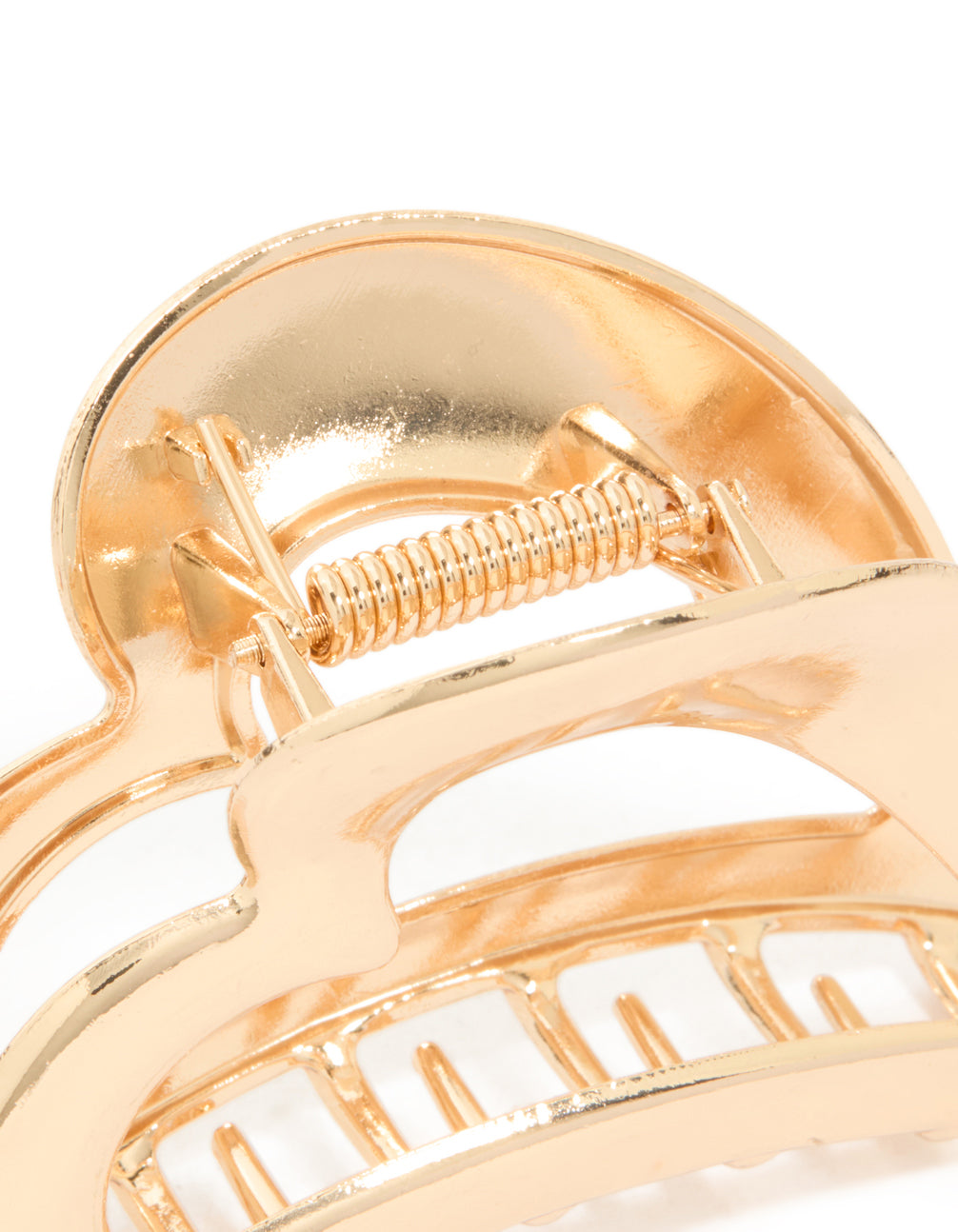 Gold Open Heart Claw Clip
