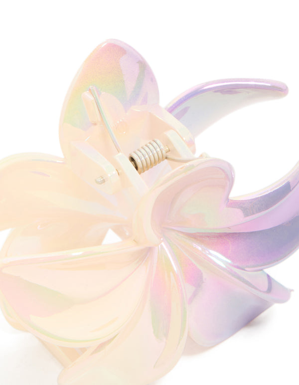 Iridescent Pearlised Tropical Claw Clip