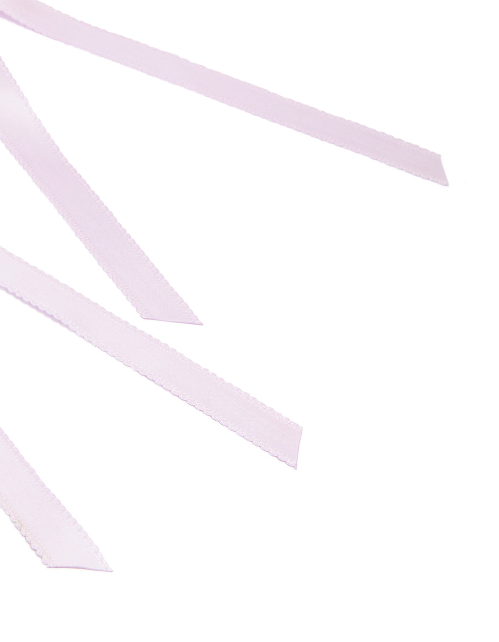 Light Purple Satin Fabric Scallop Bow Hair Clips 2-Pack