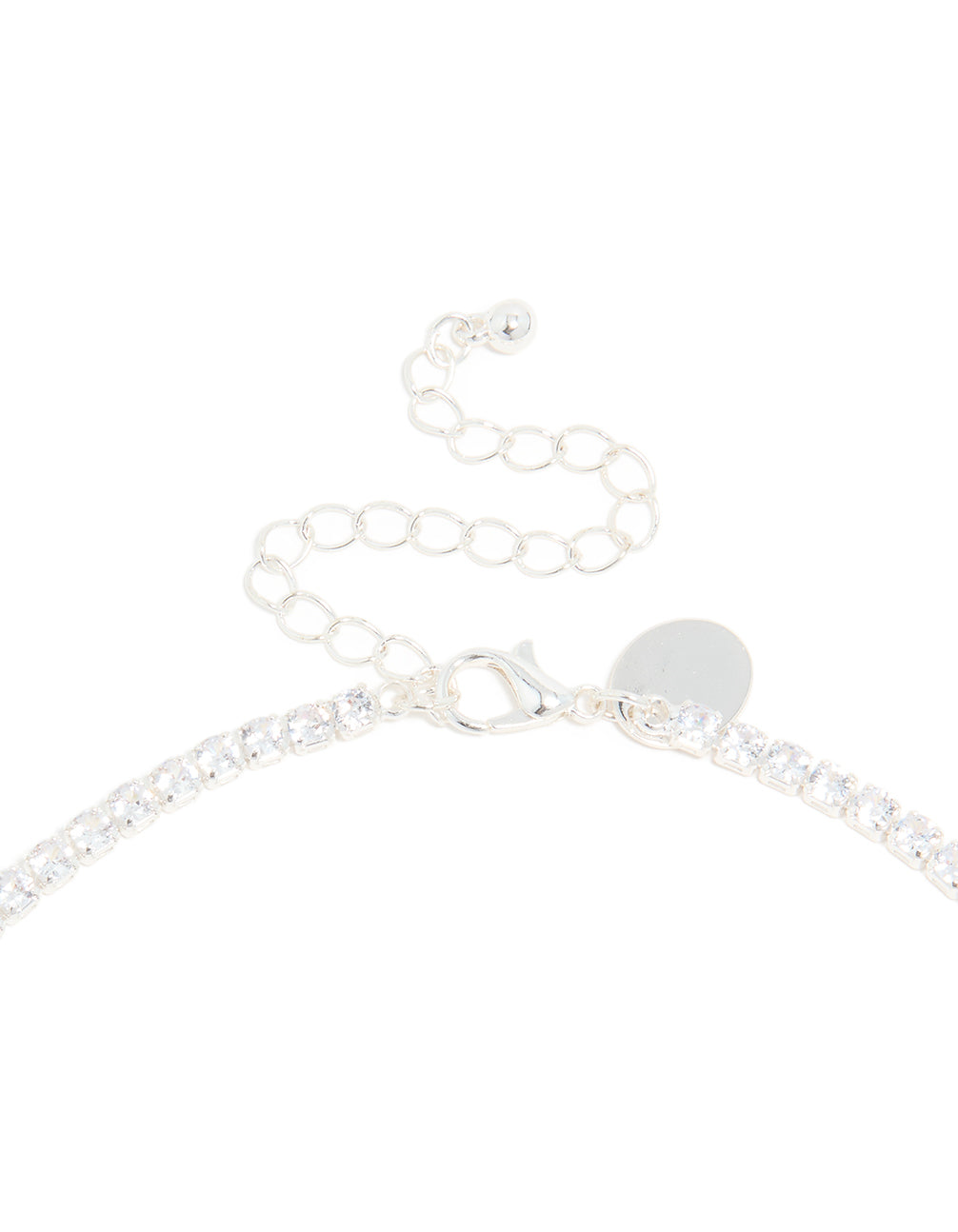 Silver Plated Cubic Zirconia Tennis Necklace