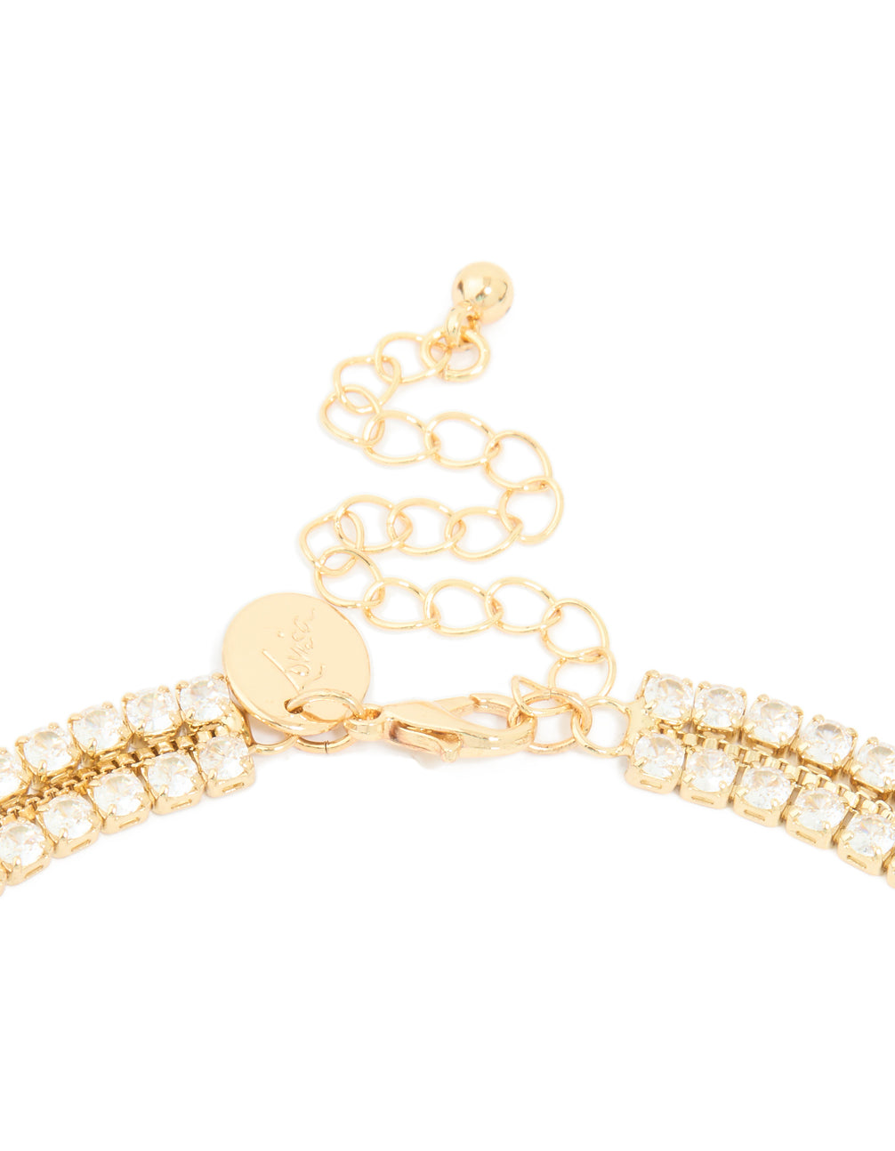 Gold Plated Cubic Zirconia Tennis Layered Necklace