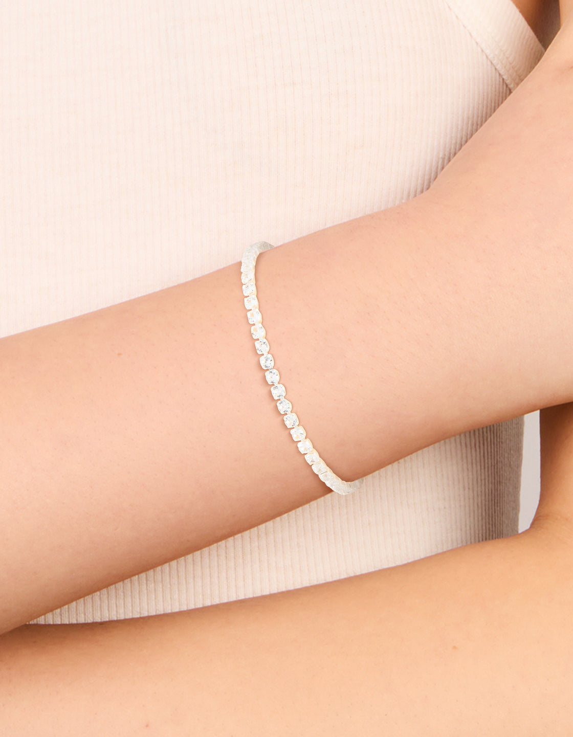 Silver Plated Cubic Zirconia Timeless Tennis Bracelet