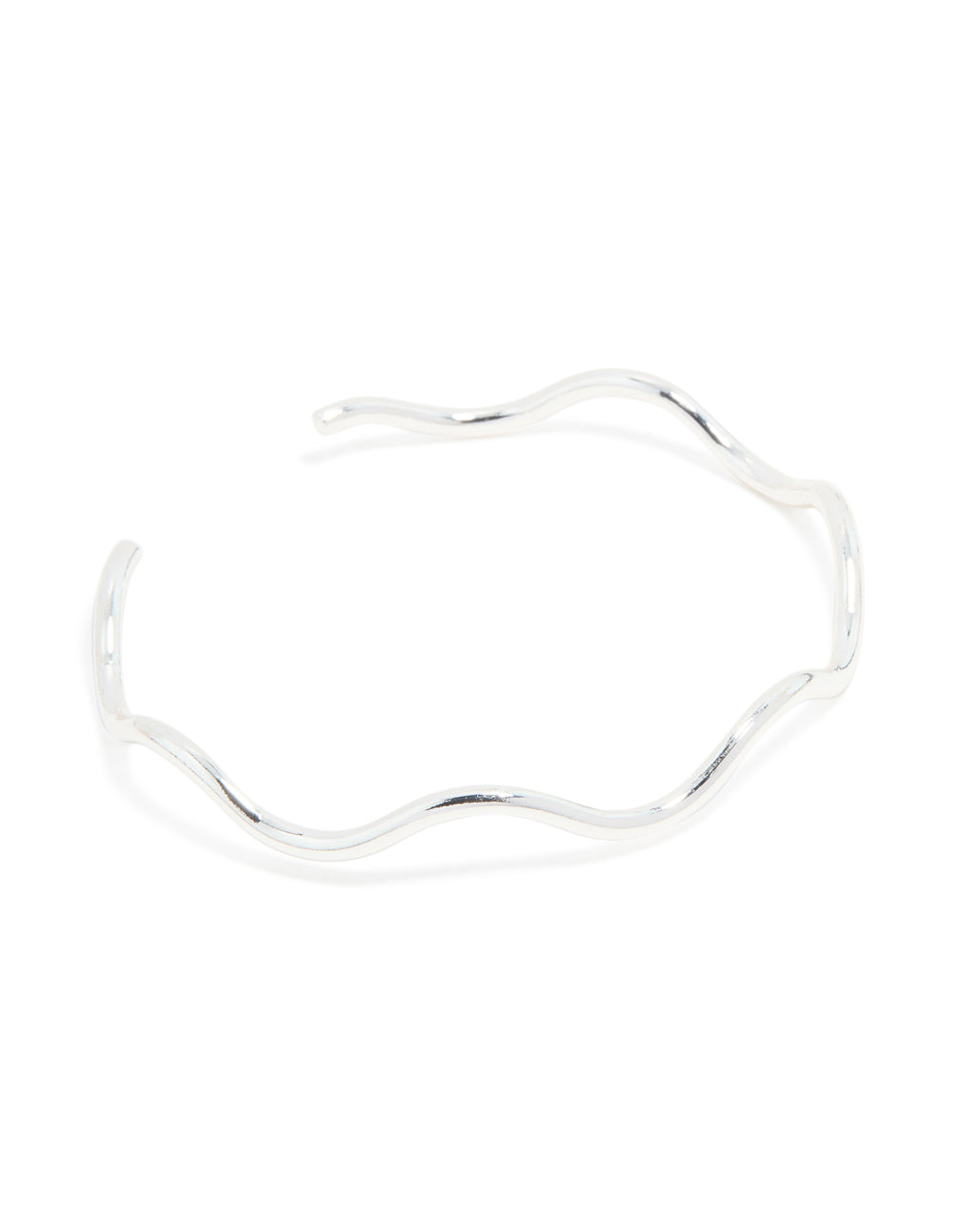Silver Classic Wave Arm Cuff