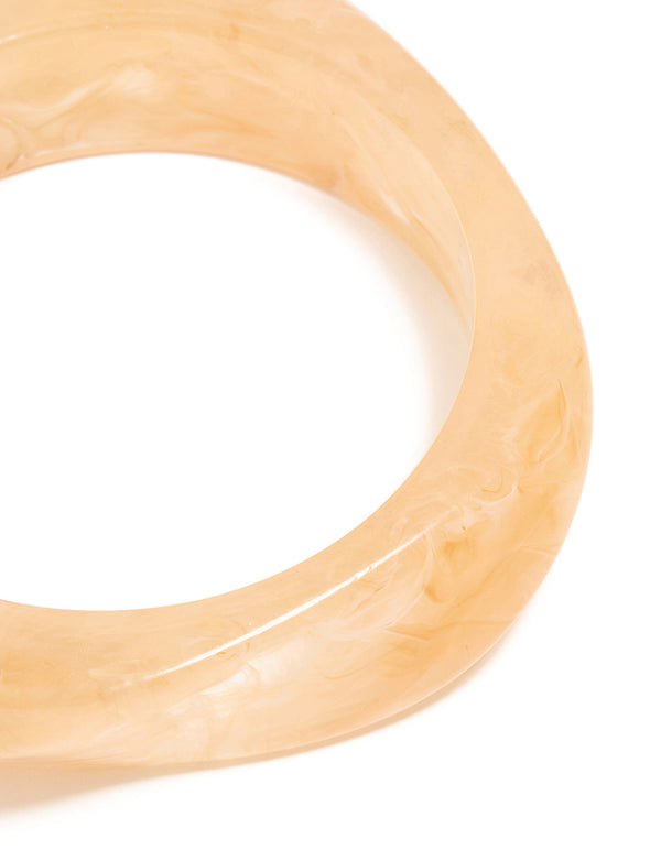 Neutral Marble Acrylic Bangle