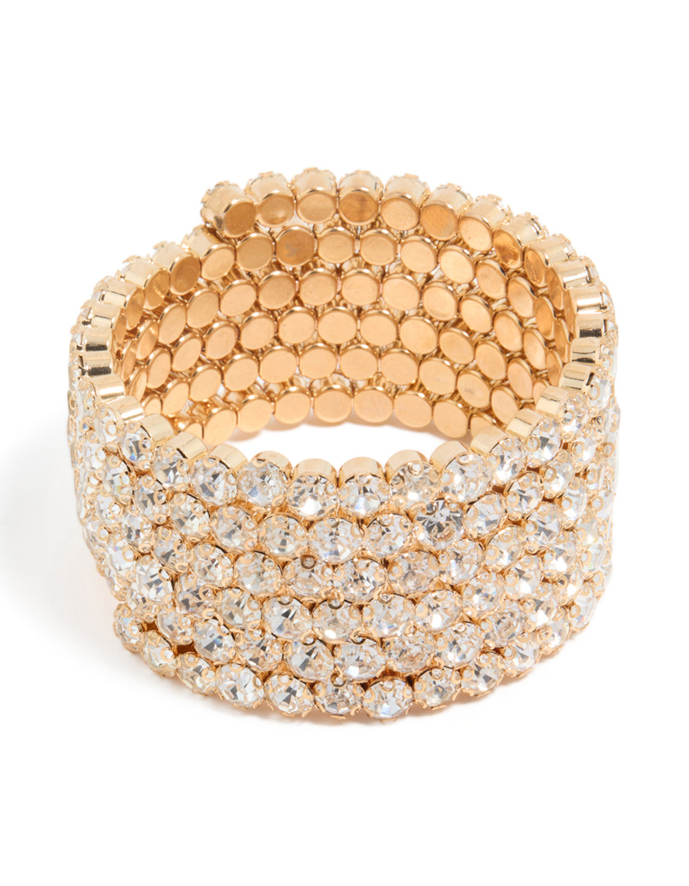 Gold Diamante Large Wrapped Bracelet