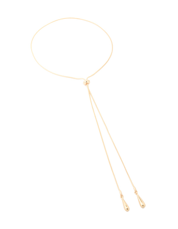 Gold Adjustable Toggle Y-Necklace