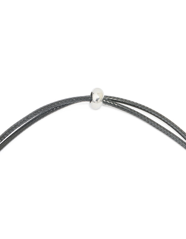 Waterproof Stainless Steel Bubble Large Bubble Letter L Cord Necklace
