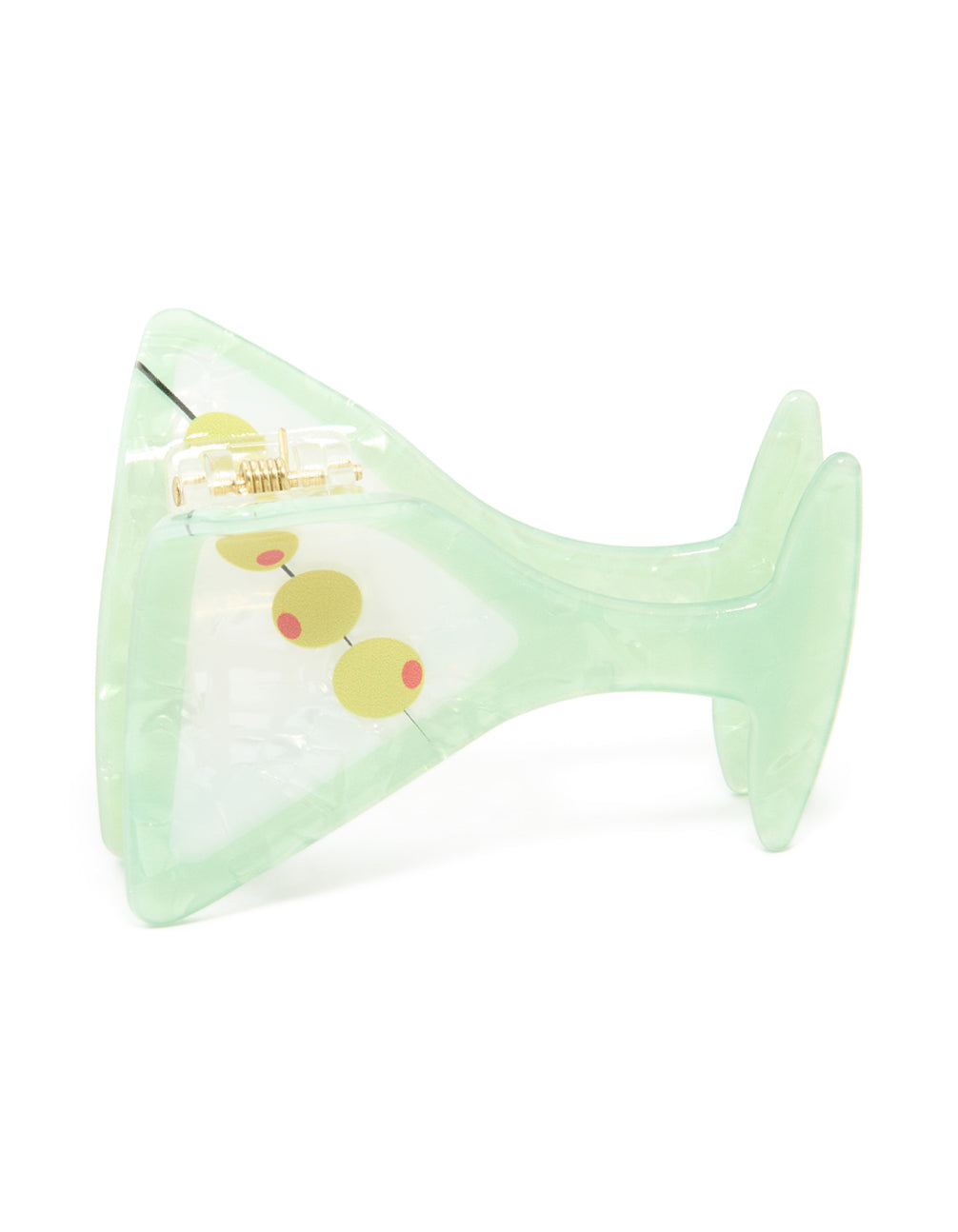 Acrylic Martini Novelty Claw Clip