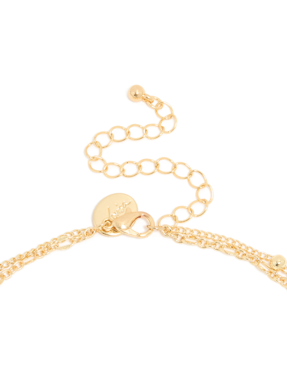 Gold Plated Cubic Zirconia Freshwater Pearl & Chain Layered Necklace