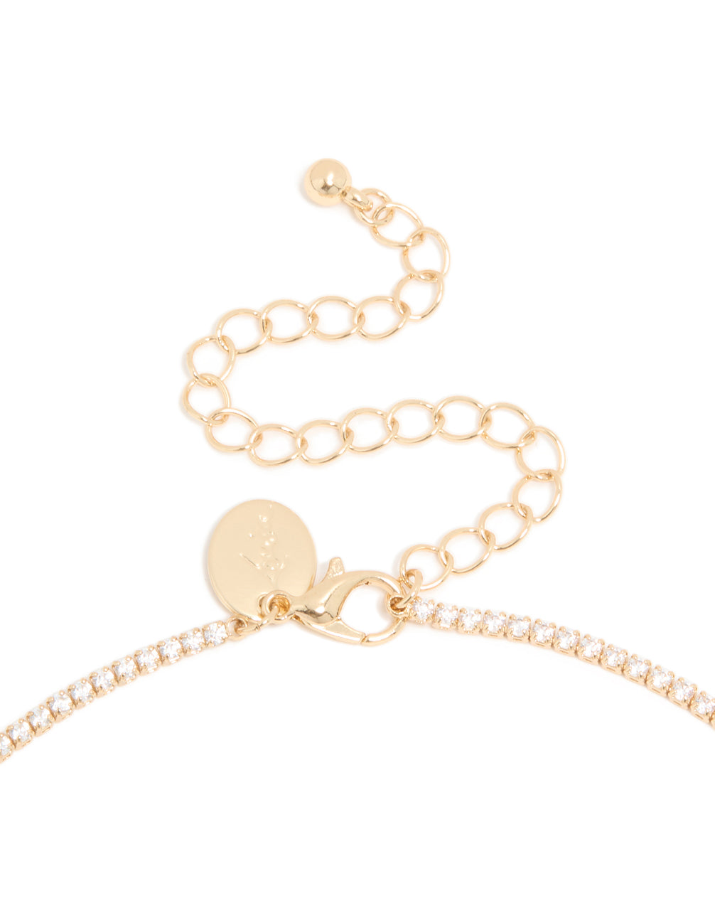 Gold Plated Cubic Zirconia Flower Y-Necklace