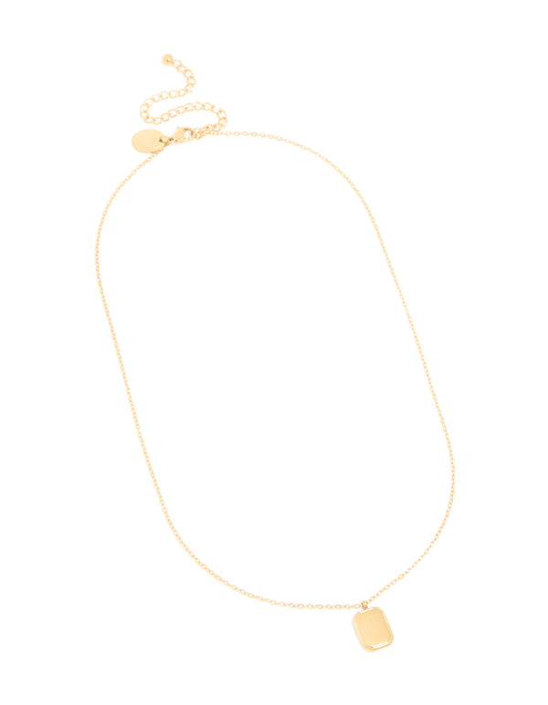 Waterproof Gold Plated Stainless Steel Birth Flower January Carnation Necklace