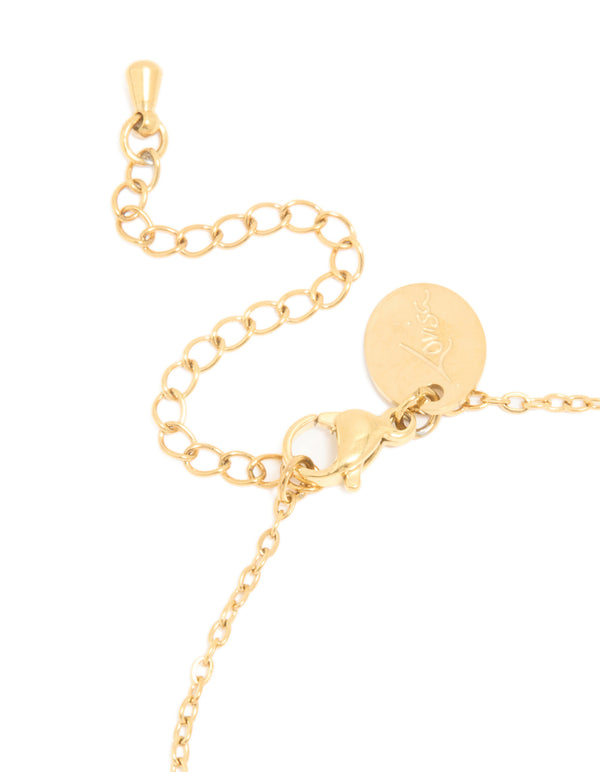 Waterproof Gold Plated Stainless Steel December Blue Cubic Zirconia Birthstone Bracelet