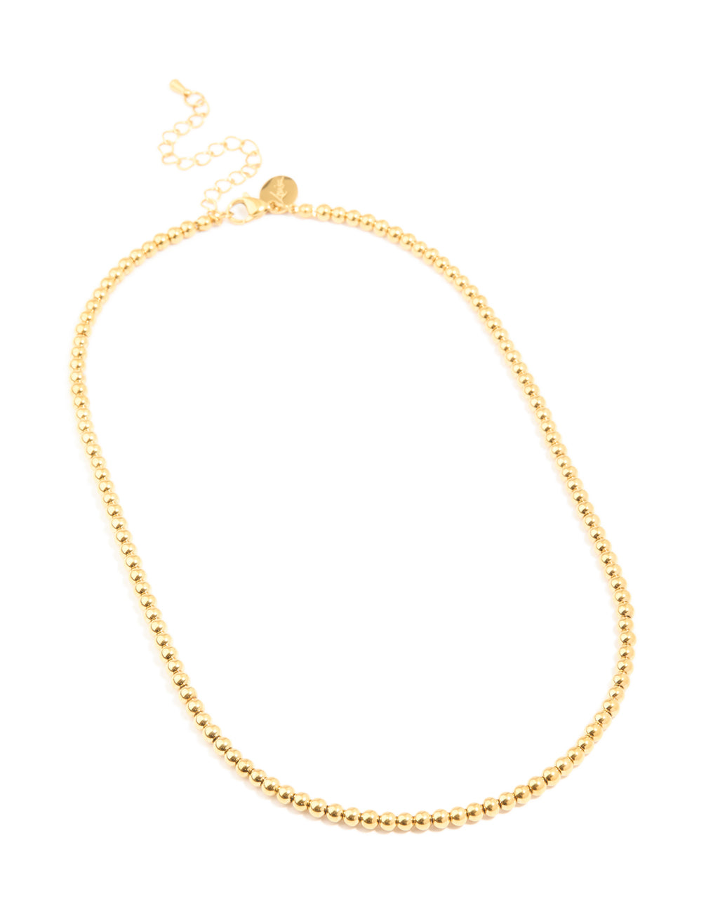Waterproof Gold Plated Stainless Steel Ball Chain Necklace