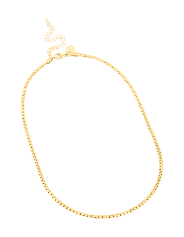 Waterproof Gold Plated Stainless Steel Thick Snake Chain Necklace