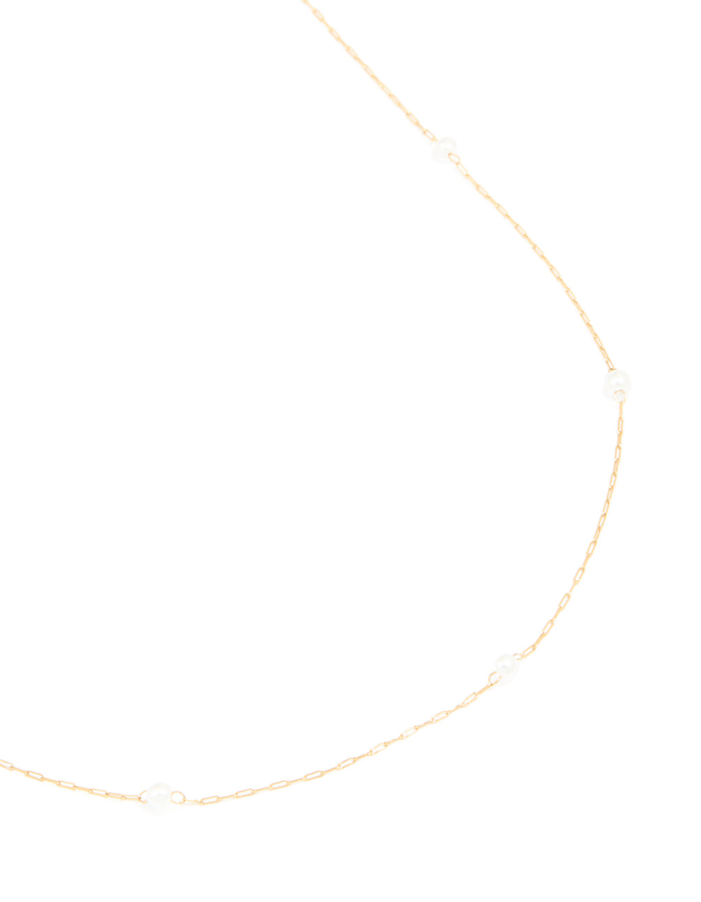 Waterproof Gold Plated Stainless Steel Pearl Detail Waist Chain