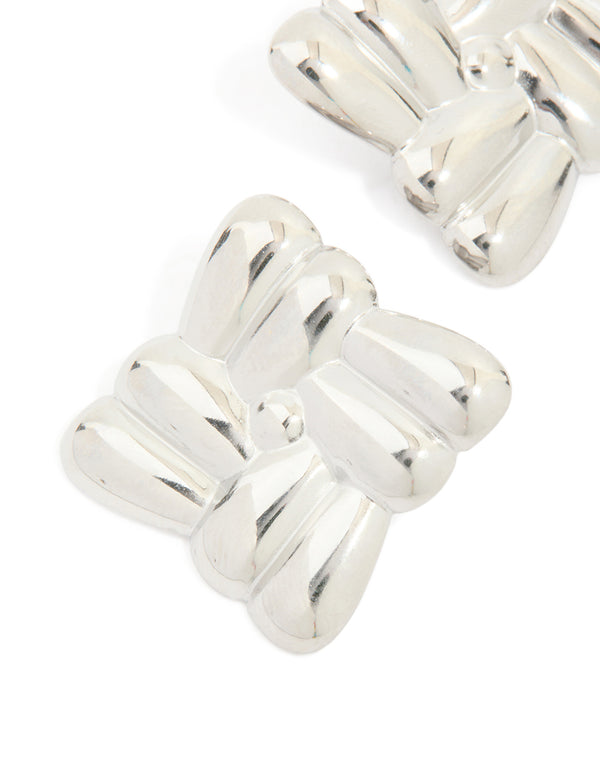 Waterproof Stainless Steel Cross Over Stud Earrings