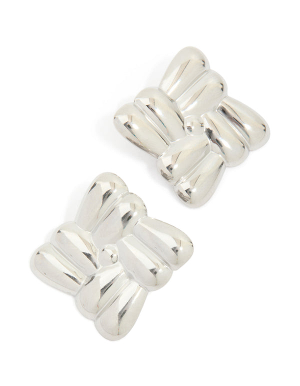 Waterproof Stainless Steel Cross Over Stud Earrings