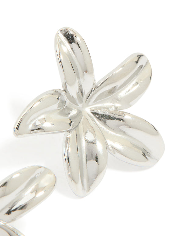 Waterproof Stainless Steel Small 5-Petal Flower Earrings