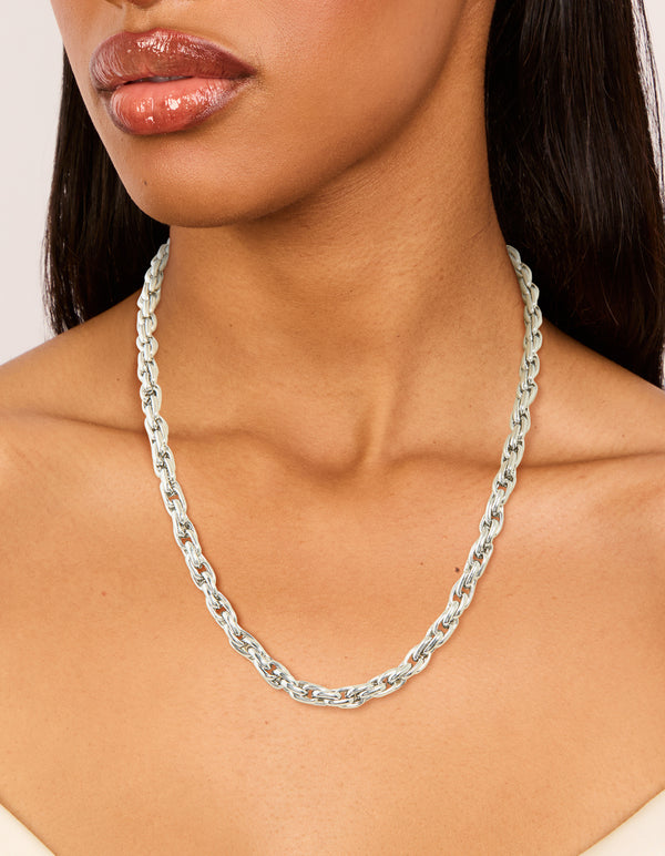 Waterproof Stainless Steel Chunky Chain Necklace