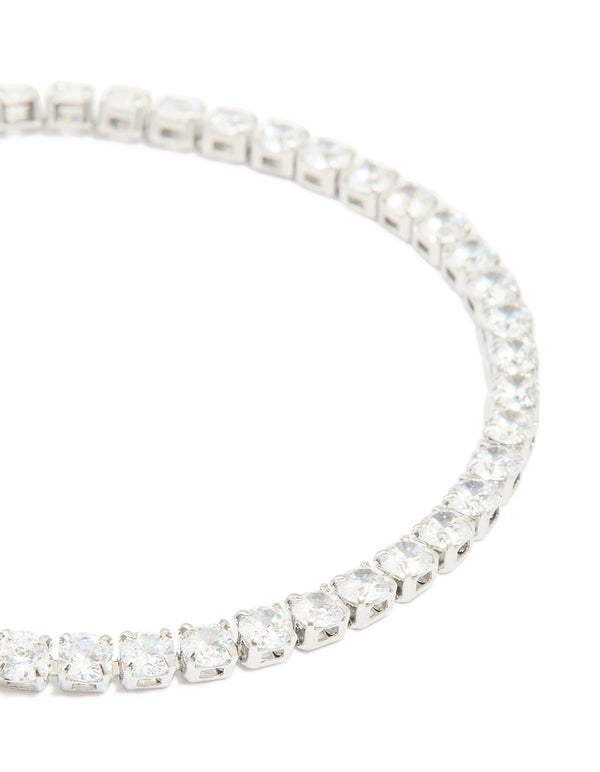 Waterproof Stainless Steel Cubic Zirconia Tennis Bracelet