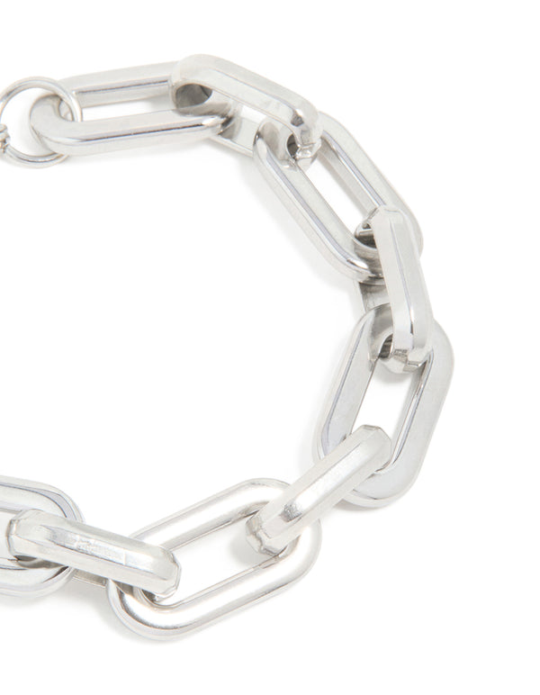 Waterproof Stainless Steel Large Paperclip Chain Bracelet