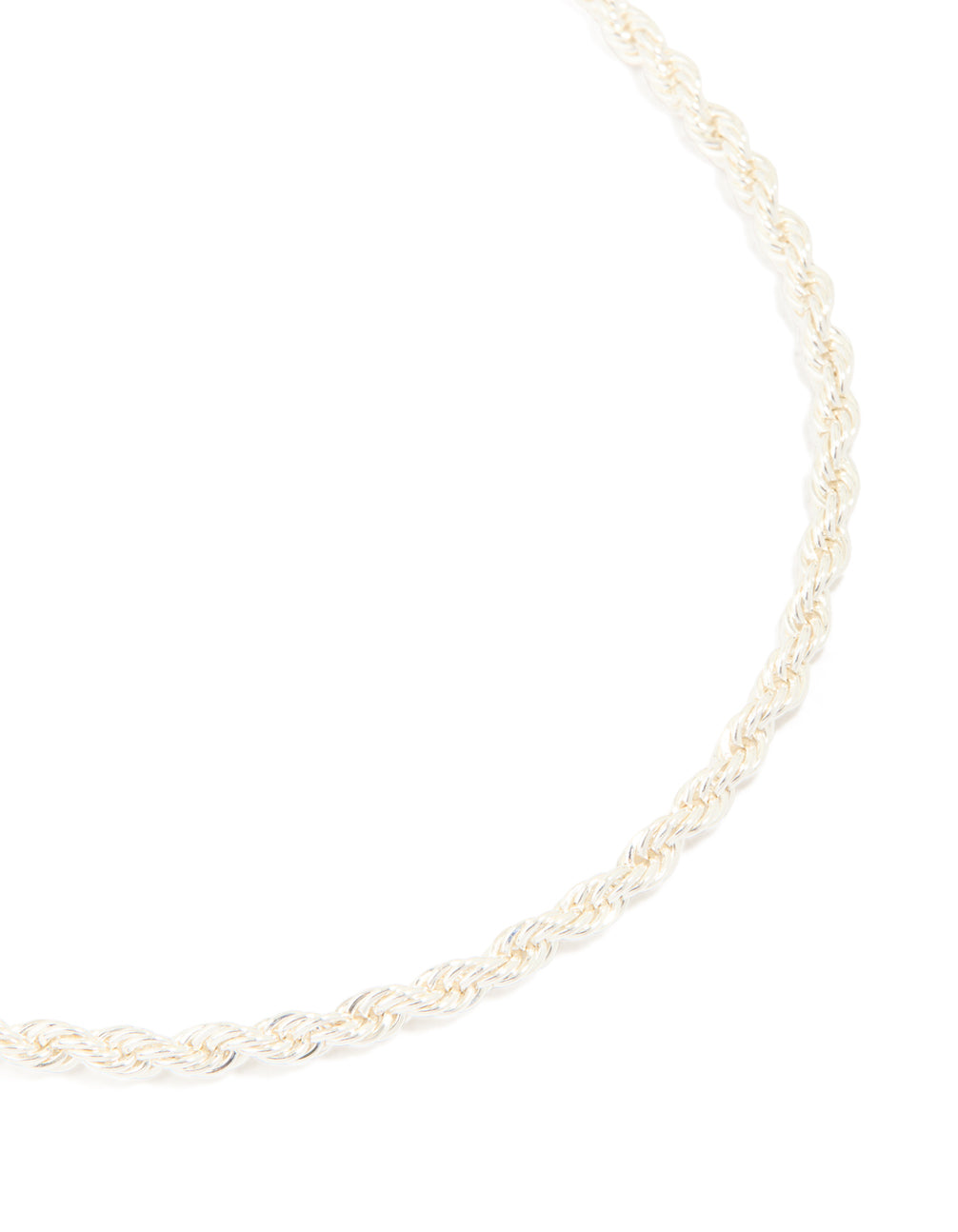 Silver Twisted Basic Chain Necklace