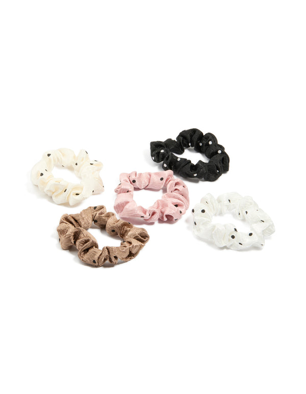 Neutral Fabric Scrunchie 5-Pack