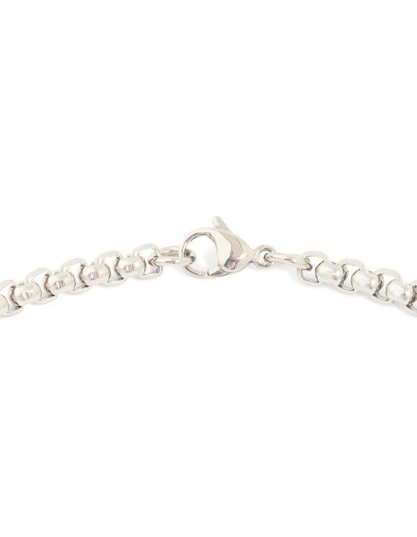 Mens Waterproof Stainless Steel Large Smooth Box Chain Necklace