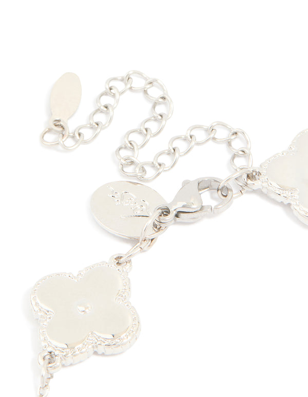 Mens Waterproof Stainless Steel Classic Clover Chain Bracelet