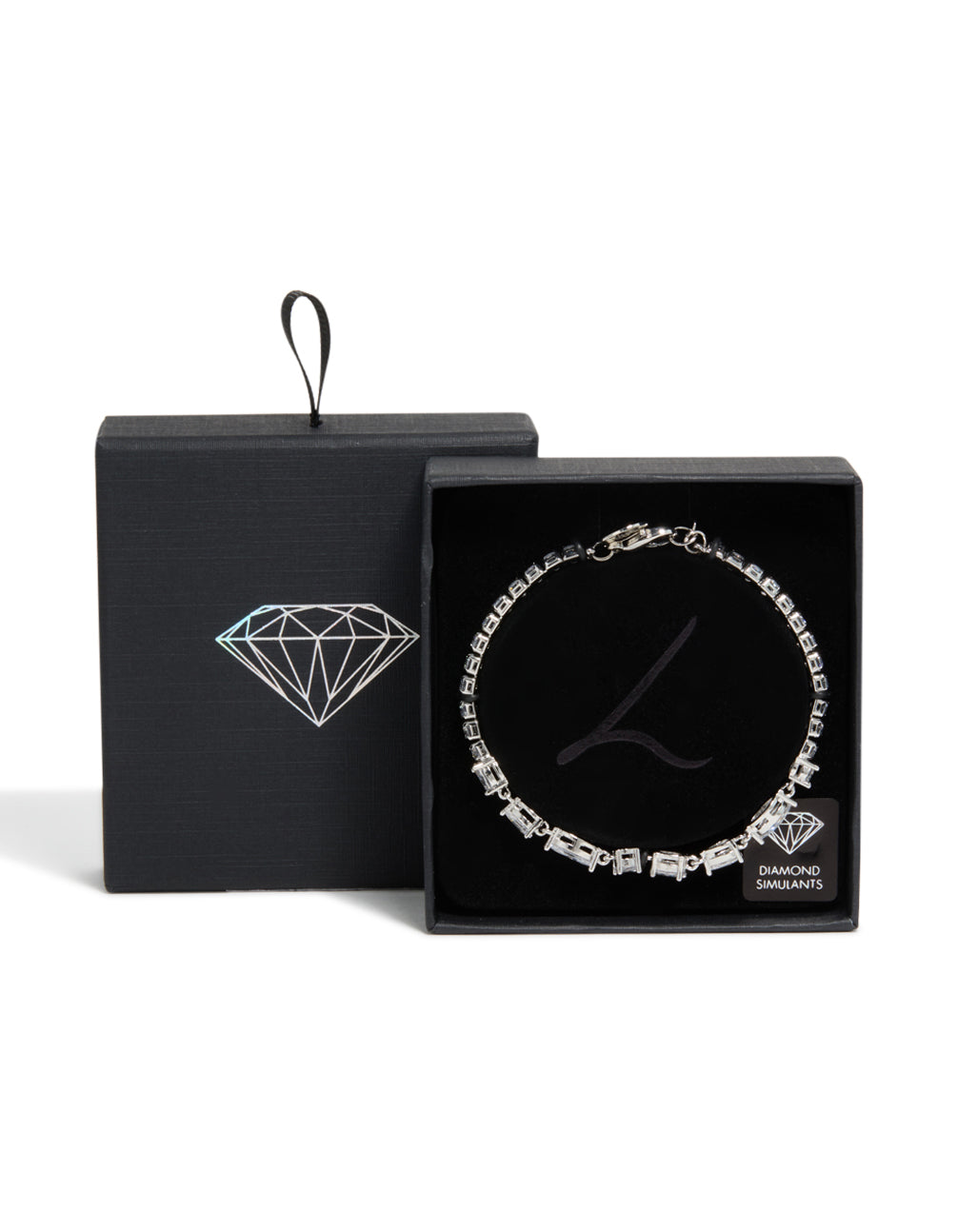 Silver Cubic Zirconia Mixed Shape Bracelet