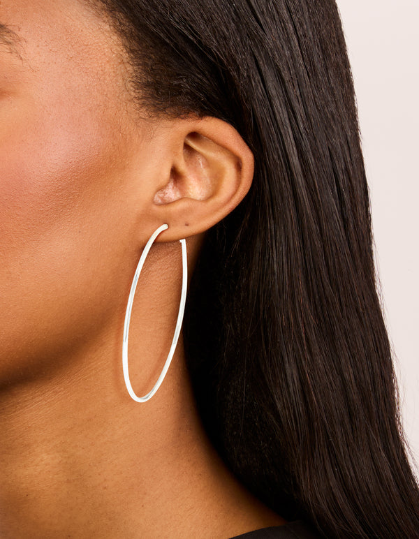 Mixed Metal Large Hoop Earrings 2-Pack