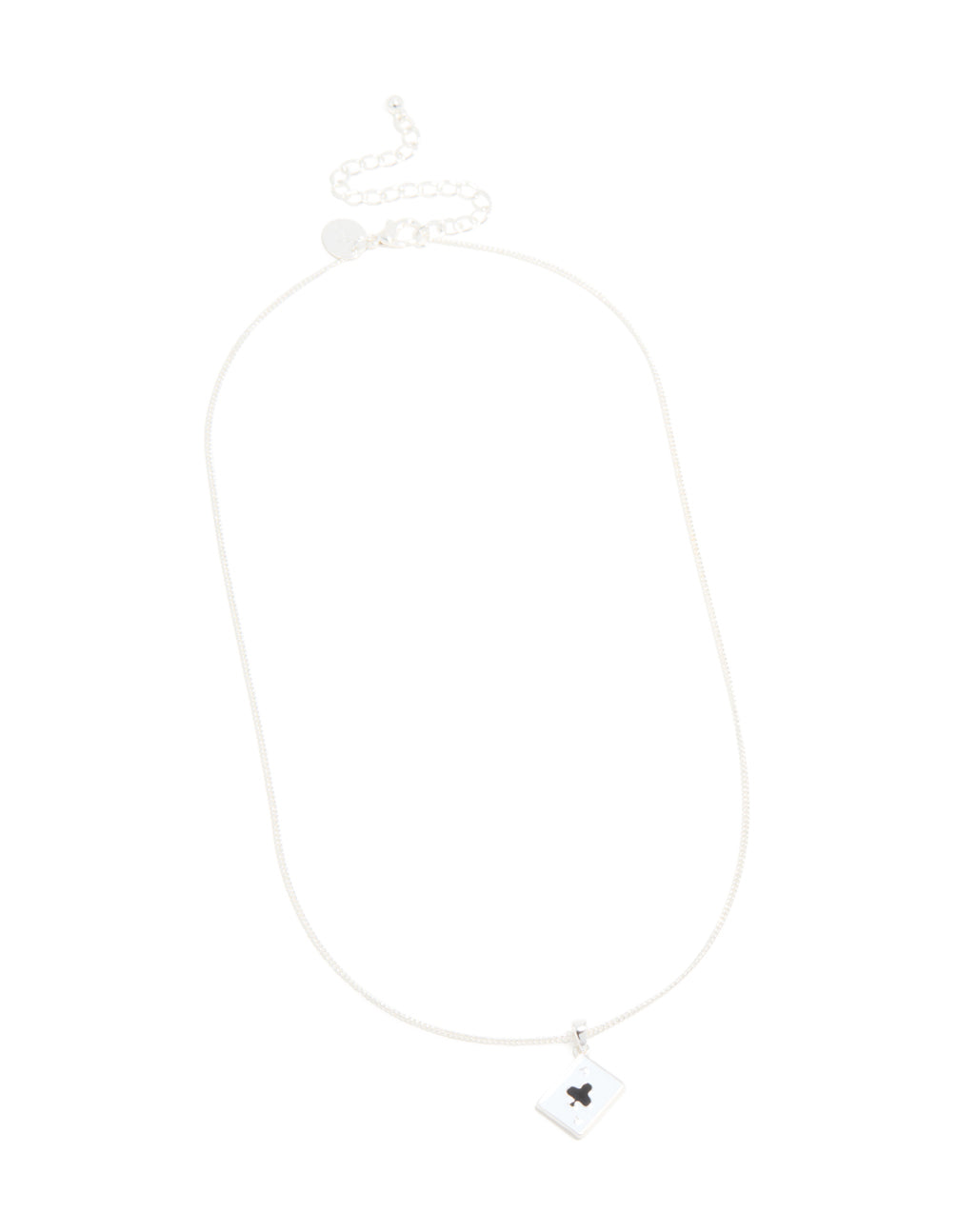 Silver Mini Ace Card Pendant Necklace