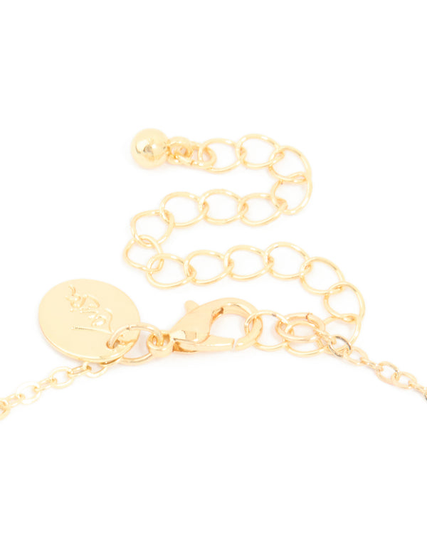 Gold Horsebit Pendant Necklace