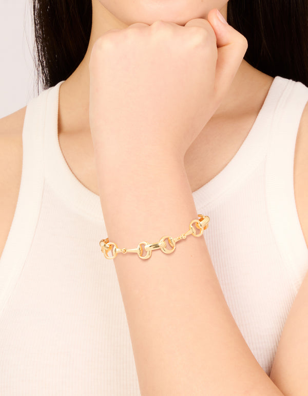 Gold Horsebit Chain Bracelet
