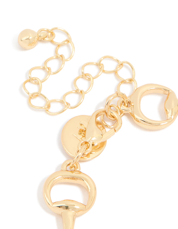 Gold Horsebit Chain Bracelet