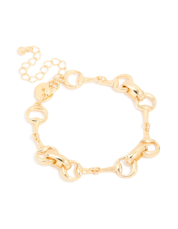 Gold Horsebit Chain Bracelet
