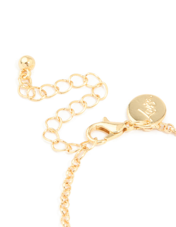 Gold Jade Semi Precious Stone & Freshwater Pearl Beaded Bracelet