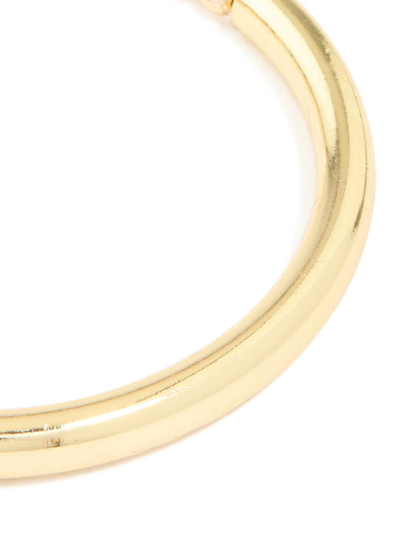 Gold Smooth Chain Bangle