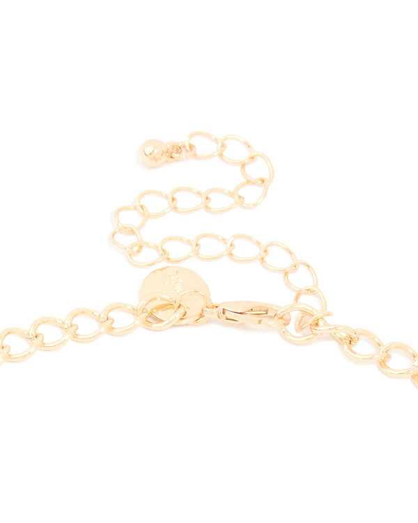 Gold Spiral Shell Torque Necklace
