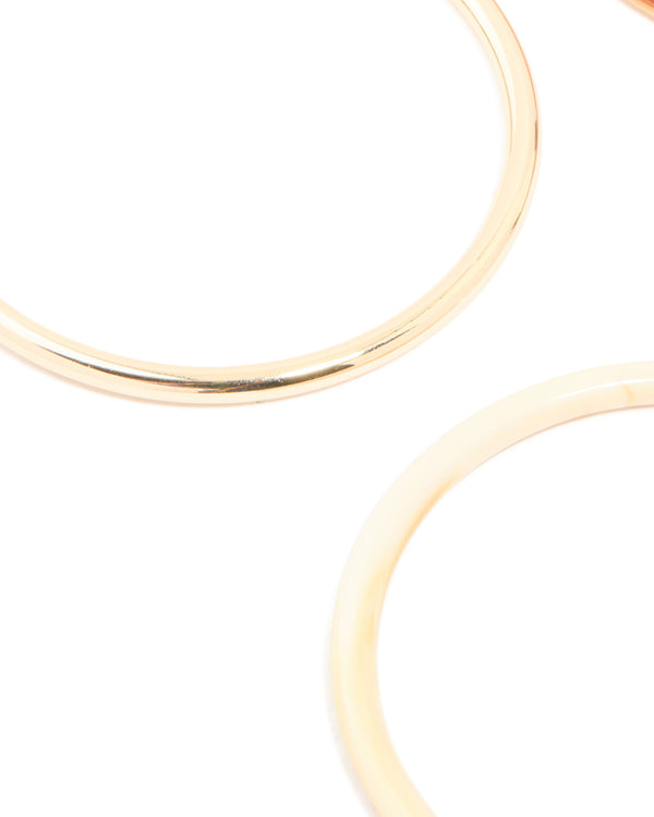 Mixed Acrylic Bangles 4-Pack