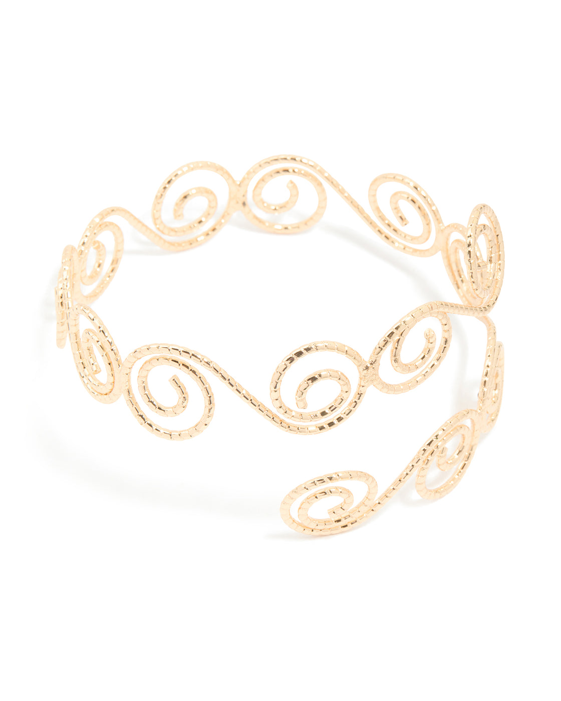 Gold Swirl Wrap Around Arm Cuff