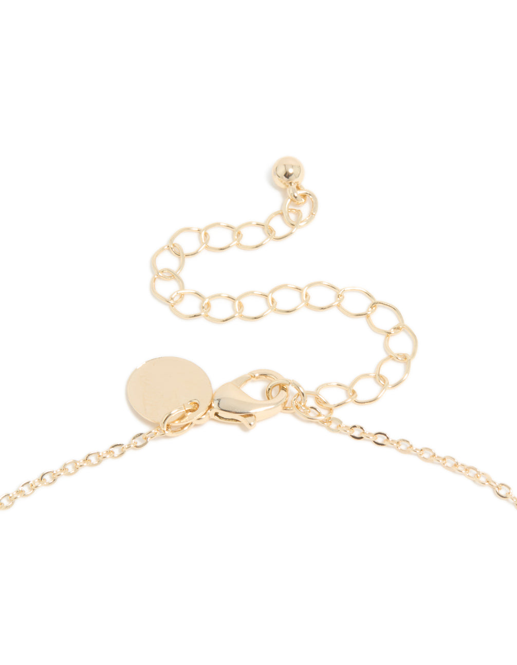 Gold Cubic Zirconia Floral Pear Y-Necklace