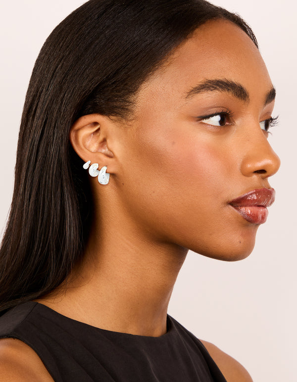 Silver Simple Open Hoop Earrings 3-Pack