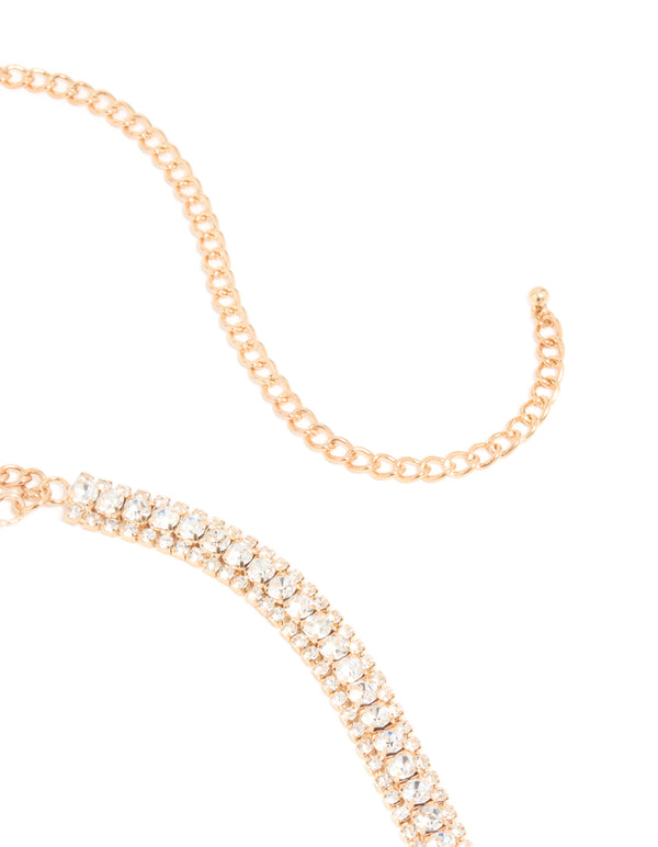 Gold Diamante Mixed Round Belt