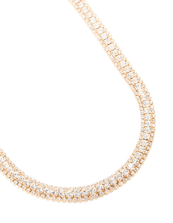 Gold Diamante Mixed Round Belt