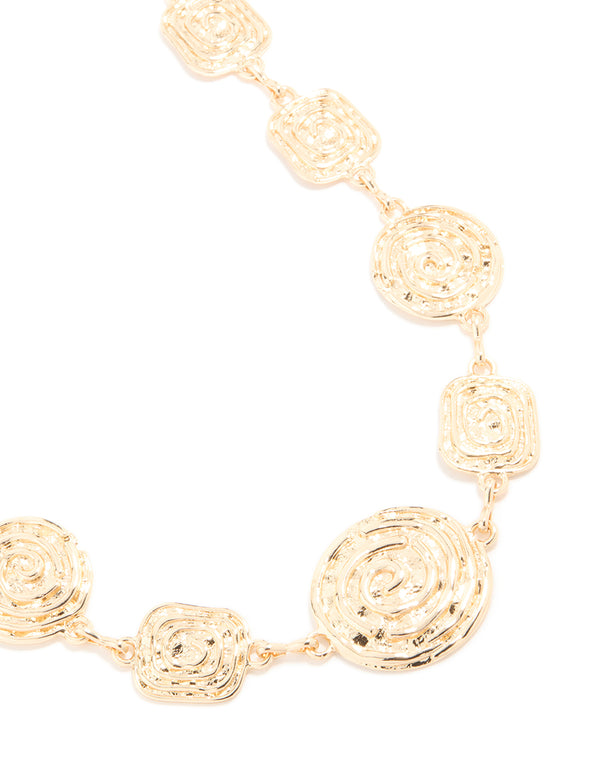 Gold Molten Swirl Belt