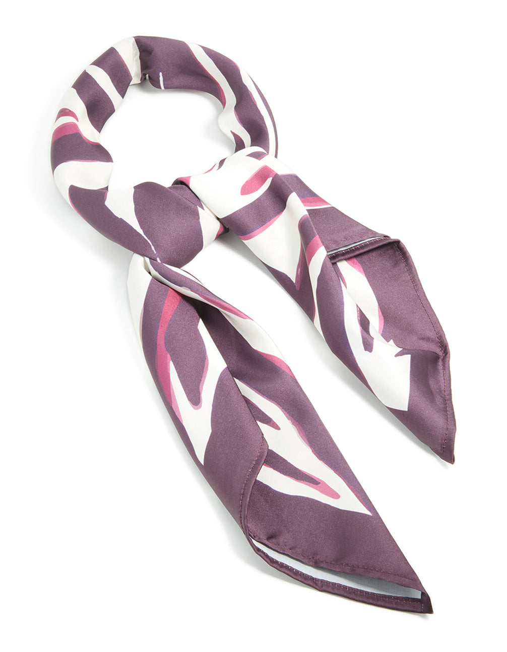 Brown Zebra Print Fabric Scarf